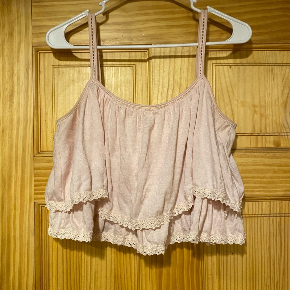 Girly pink crop tank
